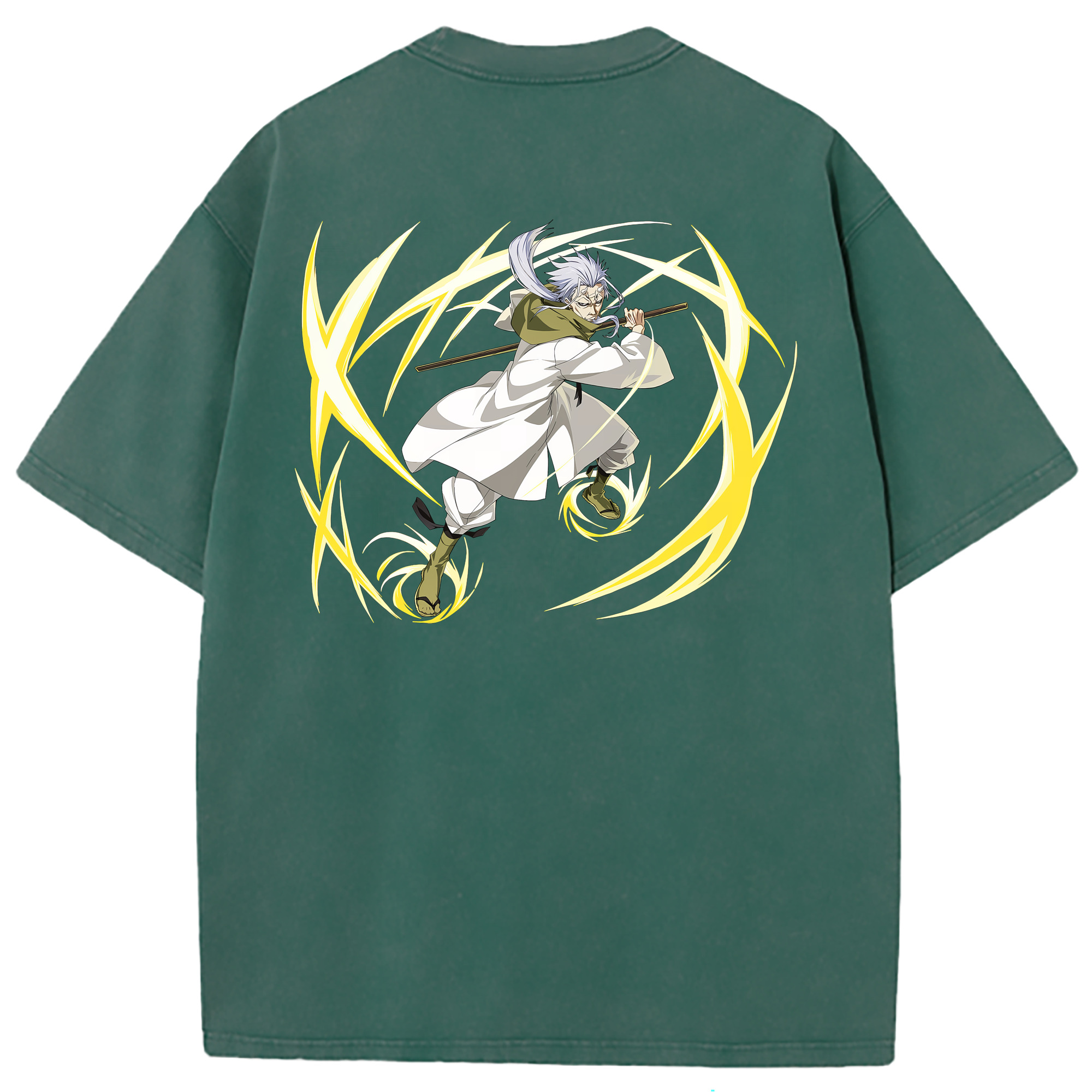 （画像用） 転スラ Regarding Reincarnated to Slime 綿100% ヴィンテージ風 半袖Tシャツ（背面プリント）